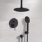 Matte Black Ceiling Rain Shower System with Handheld, Rainfall Shower Head, Shower Faucet Set
